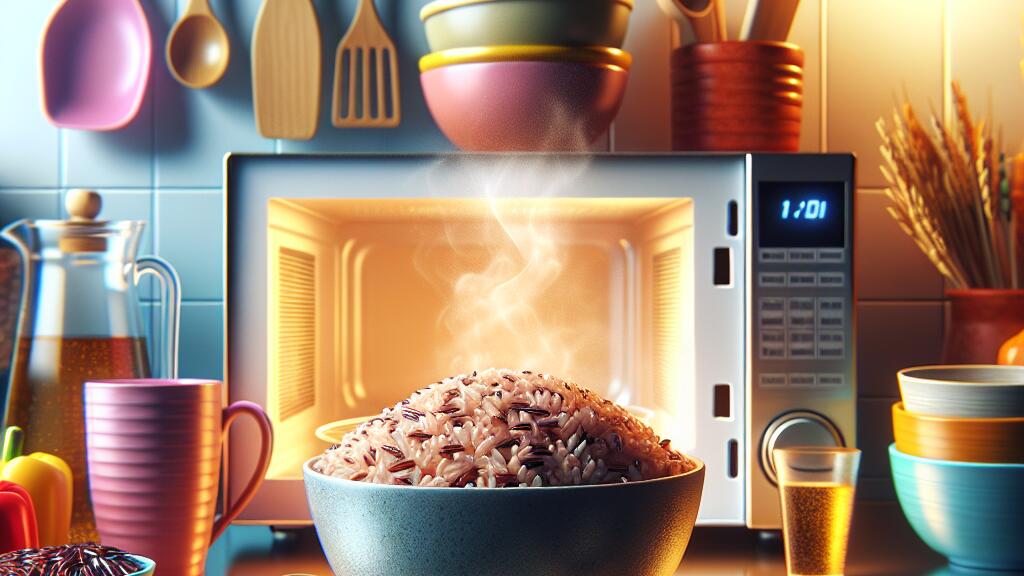 how to cook brown rice in microwave