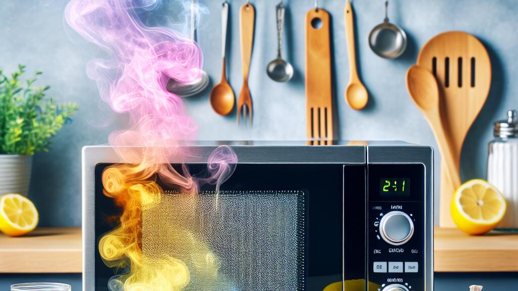 how to get burnt smell out of microwave