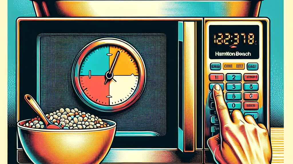 how to set clock on hamilton beach microwave