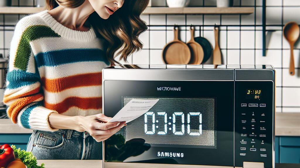 how to set clock on samsung microwave